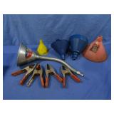 Assorted Funnels and Clamps