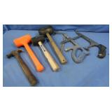 3 Rubber Mallets, 2 Hacksaws