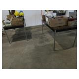 2 Metal Leg Tables, 1 w/Drawers-Top 5