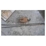 Wood Block Pulley&Blacksmith Tongs