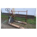 2 Homemade Post Sections&Pallet Jack(as is)