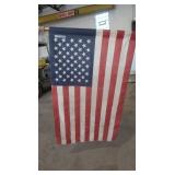 American Flag 30x48" Cloth On Wood Pole