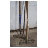 4 Misc. Rakes Garden