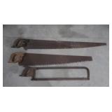 3 Saws-1-Meat,2-One Man Crosscut Saws