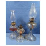 Oil Lamp Bases w/2 Hurricane Tops