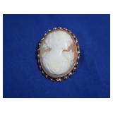 Gold Filled Cameo Pin