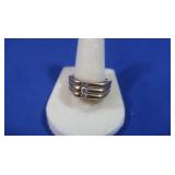 14K Diamond Ring 1/4CT TW Diamonds 9gr