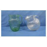 Vintage Anchor Hocking Green Depression Glass