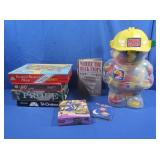 Vintage Board Games,Mega Blocks Figure w/Block