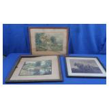 Vintage Framed Prints (broken frames)