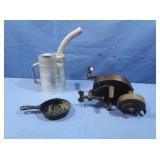 Vintage Hand Crank Bench Grinder,Mini "American"