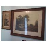 Vintage Framed Prints 37x29" &13x24"