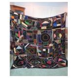 Hand Stitched Quilt 76x72" Velvet