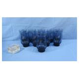Smoky Blue Drinking Glasses