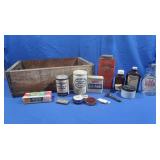 Vintage 7-Up Wooden Case&Vintage Container