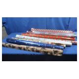 Rolls of Holiday Wrapping Paper,Some NIP&Some