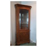 Corner Curio Cabinet,Lighted 34x20x78"