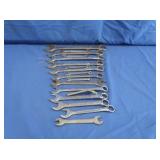 Over 15 Forged Steel Combination Wrenches Various