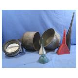 2 Heavy Duty Funnel, 4 Smaller&Used Kohler Filter