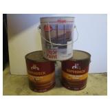 3 Partial Cans of Paint&Stain