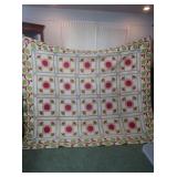 Hand Stitched Quilt 76x90"
