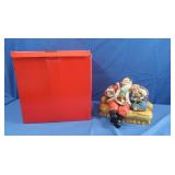 The Bon Ton Ceramic Santa w/Child Figurine
