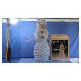 100 Clear Light Silver Snowman 48"