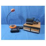 Polaroid Sun 600 Camera,Lamp,Cassette Case