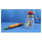 Vintage Butter Churn&Rolling Pin