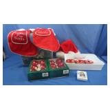 Christmas Ribbon,Ornaments,Leaves&more In Tote