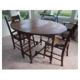 Vintage Wood Chairs w/Rattan Seats (Seats Need