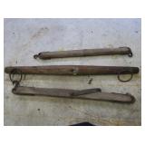 2 Antique Oxen Yokes 36"&26"&more