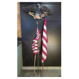 4 American Flags of Various Sizes&Styrofoam