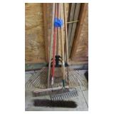 Lg Lawn Rake,Garden Rake,Push Broom&more
