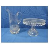 Vintage Fostoria Glass Pedestal Cake Stand,Clear