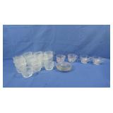 Glass Punch Cups&Saucers