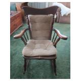 Vintage Wood Rocking Chair w/Pads 28x31x36"