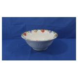 Vintage Harker Pottery Mixing Bowl w/Floral Rim