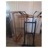 One Wooden&One Metal on Wheels Clothes Rack