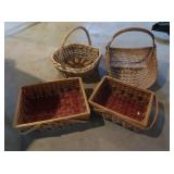 4 Various Sized Wicker Baskets