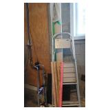2 Step Step Stool,Luggage Dolly&Yard Sticks