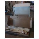 Vintage Metal Laundry Tub w/Storage Shelf