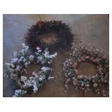 3 Decorative Plastic Wreaths