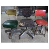 3 Old Office Chairs