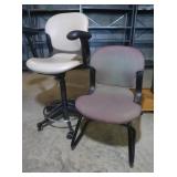 2 Chairs 1-Director Style 1-Low Office Chair