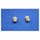 14K BAll Earrings .6gr