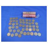 1960-D&1962 Rolls of Pennies&other asst