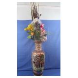 Decorative Vase w/Artificial Floral Arrangement