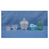 Vintage Fenton Blue Opalescent Tophat,Glass Candy