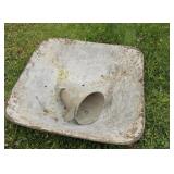 Mortar mixing item and funnel